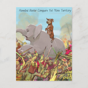 Cartão Postal Engraçado Hânibal Barca Conquista Terra