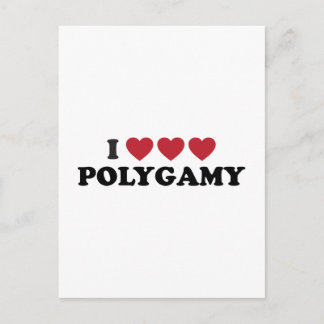 Cartão Postal Engraçado I Heart Polygamy