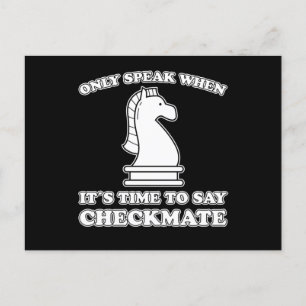 Cartão Postal Engraçado Jogo Chess Piece Chess Player Divertido 