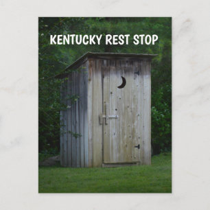 Cartão postal engraçado KENTUCKY OUTHOUSE