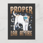 Cartão Postal Engraçado Labrador Retriever Dog Chemistry Science<br><div class="desc">Presente de Laboratório para Técnico Químico. Engraçado Labrador Retriever Dog Chemistry Science Humor.</div>