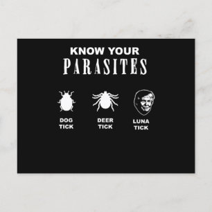 Cartão Postal Engraçado Luna Tick Anti Trump Donald Trump Hater