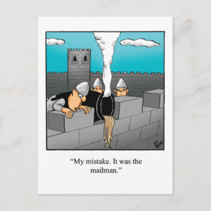 Cartão Postal Engraçado Mantendo-Se Em Contato Com O Cartão-Post