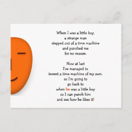 Cartão Postal Engraçado Máquina do Tempo Nunca Acabando Com O Hu