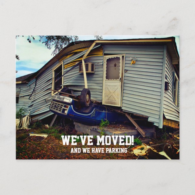 Cartão Postal Engraçado mudança de endereço postal (Frente)