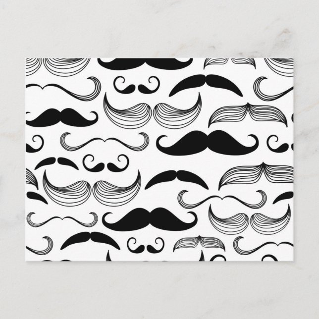 Cartão Postal Engraçado Mustache (Frente)