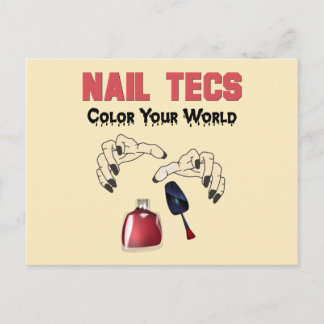 Cartão Postal Engraçado Nail Tech