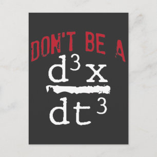 Cartão Postal Engraçado Nerdy Math Physics Piada matemática