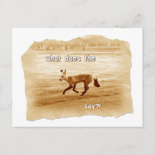 Cartão Postal engraçado o que o raposo diz
