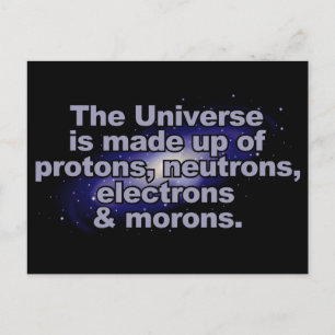 Cartão postal engraçado "O Universo"