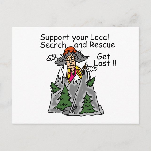 Cartão Postal Engraçado obtenha perdido (Frente)