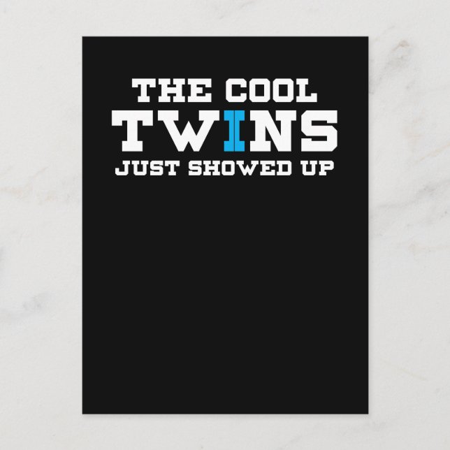 Cartão Postal Engraçado Os Gêmeos Legal Acabaram De Aparecer (Frente)