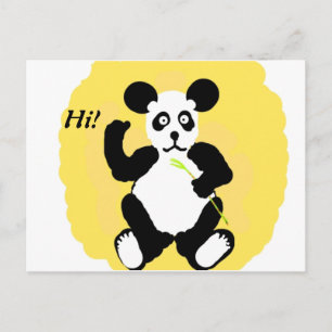 Cartão Postal Engraçado Panda