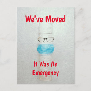 Cartão Postal Engraçado Papel higiênico que movemos novo orçamen