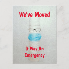 Cartão Postal Engraçado Papel higiênico que movemos novo orçamen