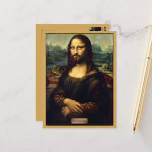 Cartão Postal Engraçado, Paródia da Arte de Da Vinci