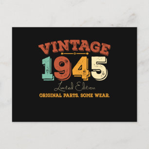 Cartão Postal Engraçado Presente de Aniversário de 80 Anos Vinta