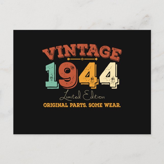 Cartão Postal Engraçado Presente de Aniversário de 81 Anos Vinta (Frente)