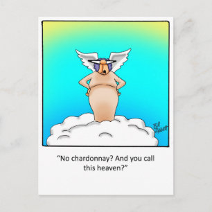 Cartão Postal Engraçado presente de vinho!