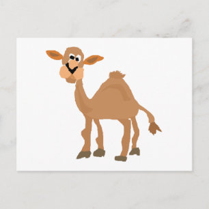 Cartão Postal Engraçado Primitivo Camel Art