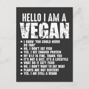 Cartão Postal "Engraçado Pro Vegan Ativism Gym Athlete Veganism