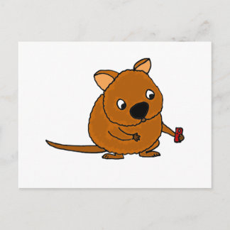 Cartão Postal Engraçado Quokka Tomando Selfie