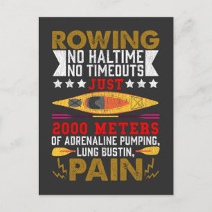 Cartão Postal Engraçado Remo Hobby Rower Humor Kayaking
