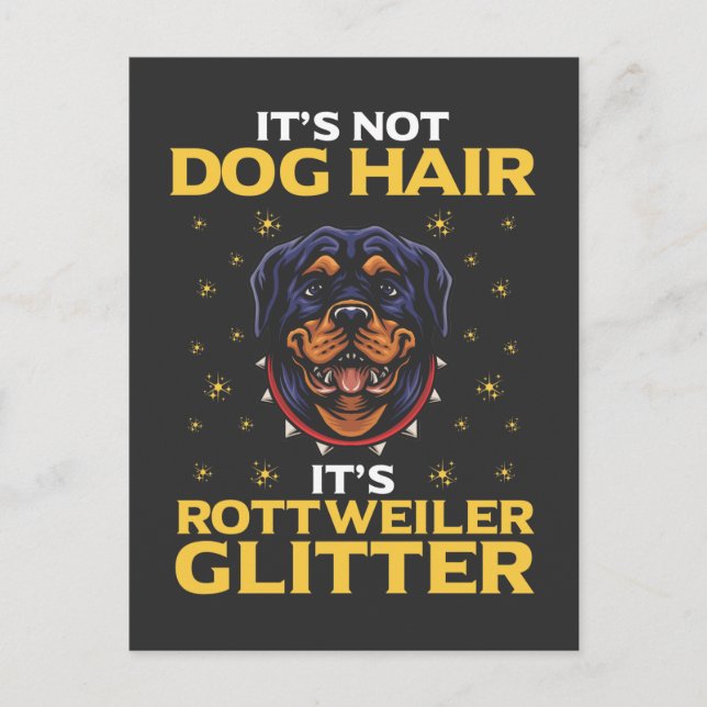 Cartão Postal Engraçado Rottweiler Cão Humor (Frente)