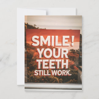 Cartão Postal Engraçado Sarcasmo Aniversário Sorri Velhice