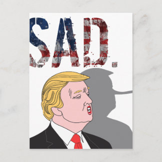 Cartão Postal Engraçado sarcástico anti-Presidente Donald Trump