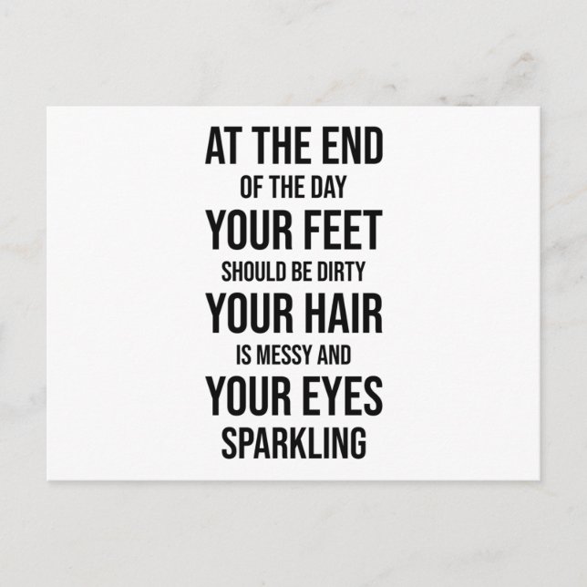 Cartão Postal Engraçado Sayings Adventure (Frente)