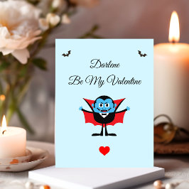 Cartão Postal Engraçado Ser Meu Namorados Cartoon Vampire Bat Na