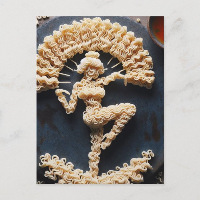 Cartão Postal Engraçado Sexy Ramen Lady (Frente)