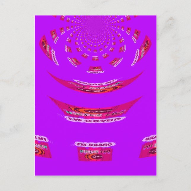 Cartão Postal Engraçado, sinto sua falta, estou entediado (Frente)