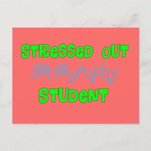 Cartão Postal Engraçado Sonografia para estudantes presentes (Frente)