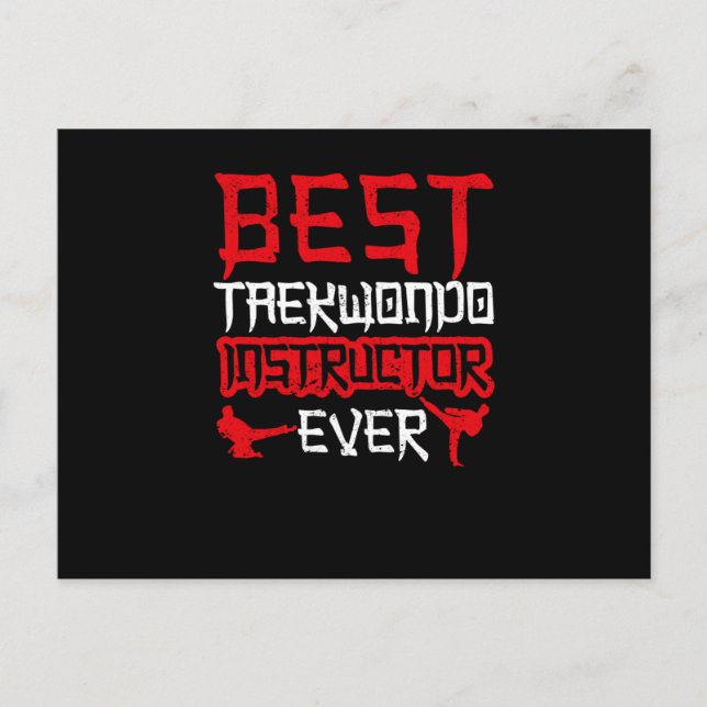 Cartão Postal Engraçado Tae Kwon Do Arte Coreana Melhor (Frente)