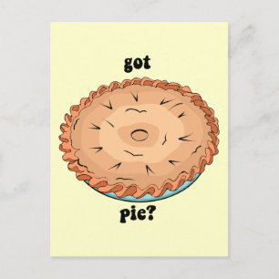 Cartão Postal Engraçado tem torta