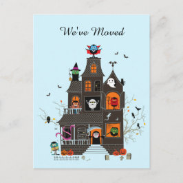 Cartão Postal Engraçado termos mudado o endereço da casa assombr