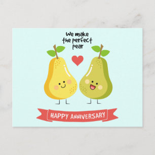 Cartão Postal Engraçado trocadilho de fruta nós fazemos a pera p