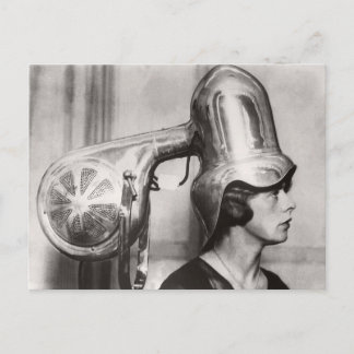Cartão Postal Engraçado Vintage Hairdryer