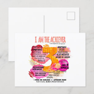 Cartão Postal Enneagram Tipo 3 - Eu Sou O Achiever