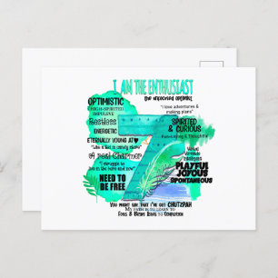 Cartão Postal Enneagram Tipo 7 - Sou O Entusiasta