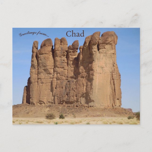 Cartão Postal Ennedi Mountain Chad (Frente)