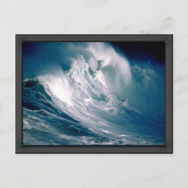Cartão Postal Enorme Ocean Rogue Wave Painting (Frente)