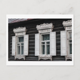 Cartão Postal Enquadramentos de Janela Talhados Arquitetura de C