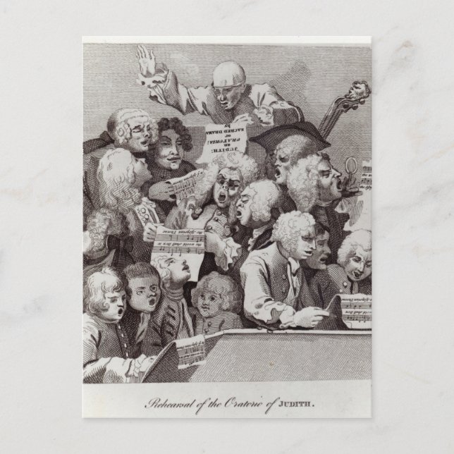 Cartão Postal Ensaio do Oratorio de Judith, 1734 (Frente)
