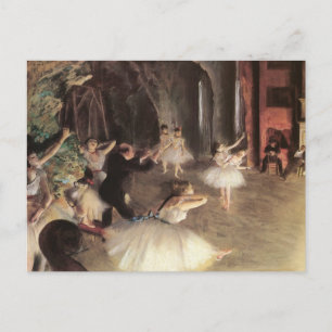 Cartão Postal Ensaio no Palco por Edgar Degas