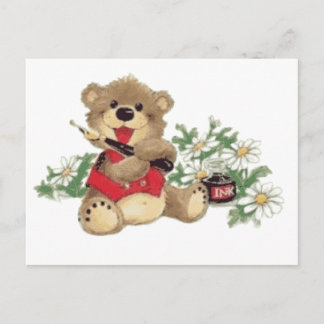 Cartão Postal Ensine-Me A Escrever O Urso Transparente