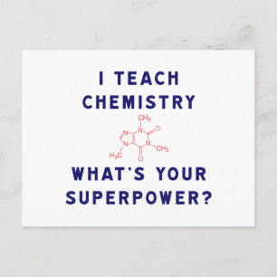 Cartão Postal Ensino Química Qual é a sua superpotência?