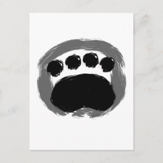 Cartão Postal Enso Paw Design (Frente)